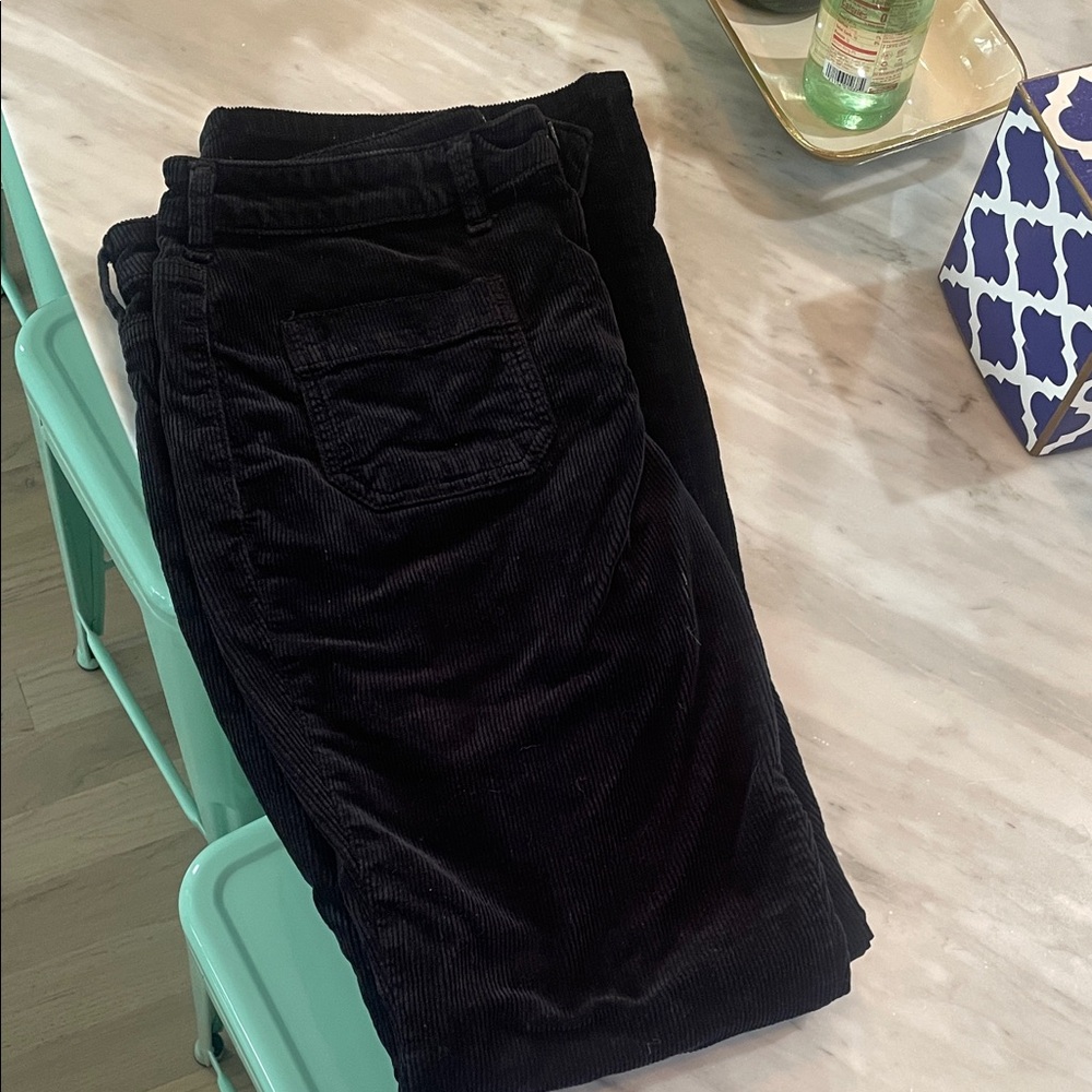 Anthropologie Black Corduroy Pants